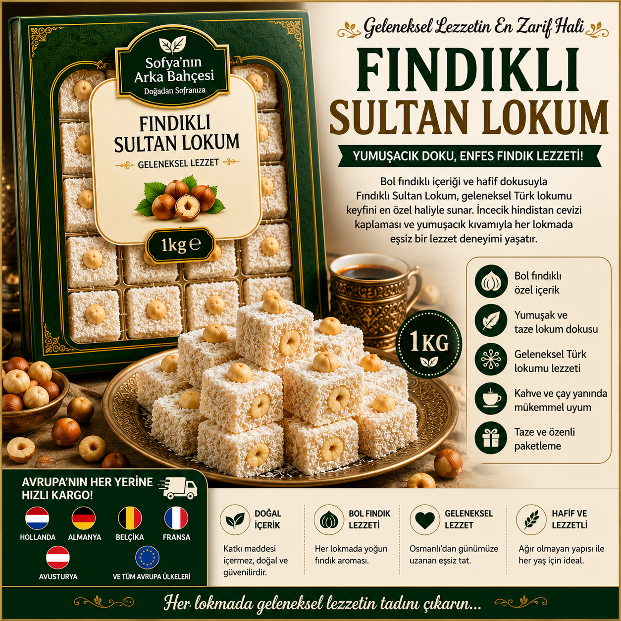 Fındıklı Sultan Lokum 500 gr