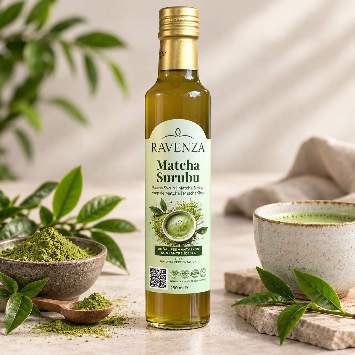 Ravenza Fermente Matcha İçecek Konsantresi