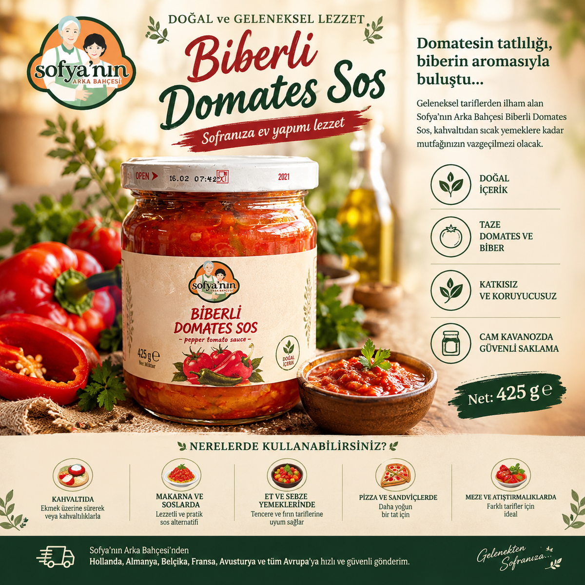 Biberli Domates Sos – 425 g
