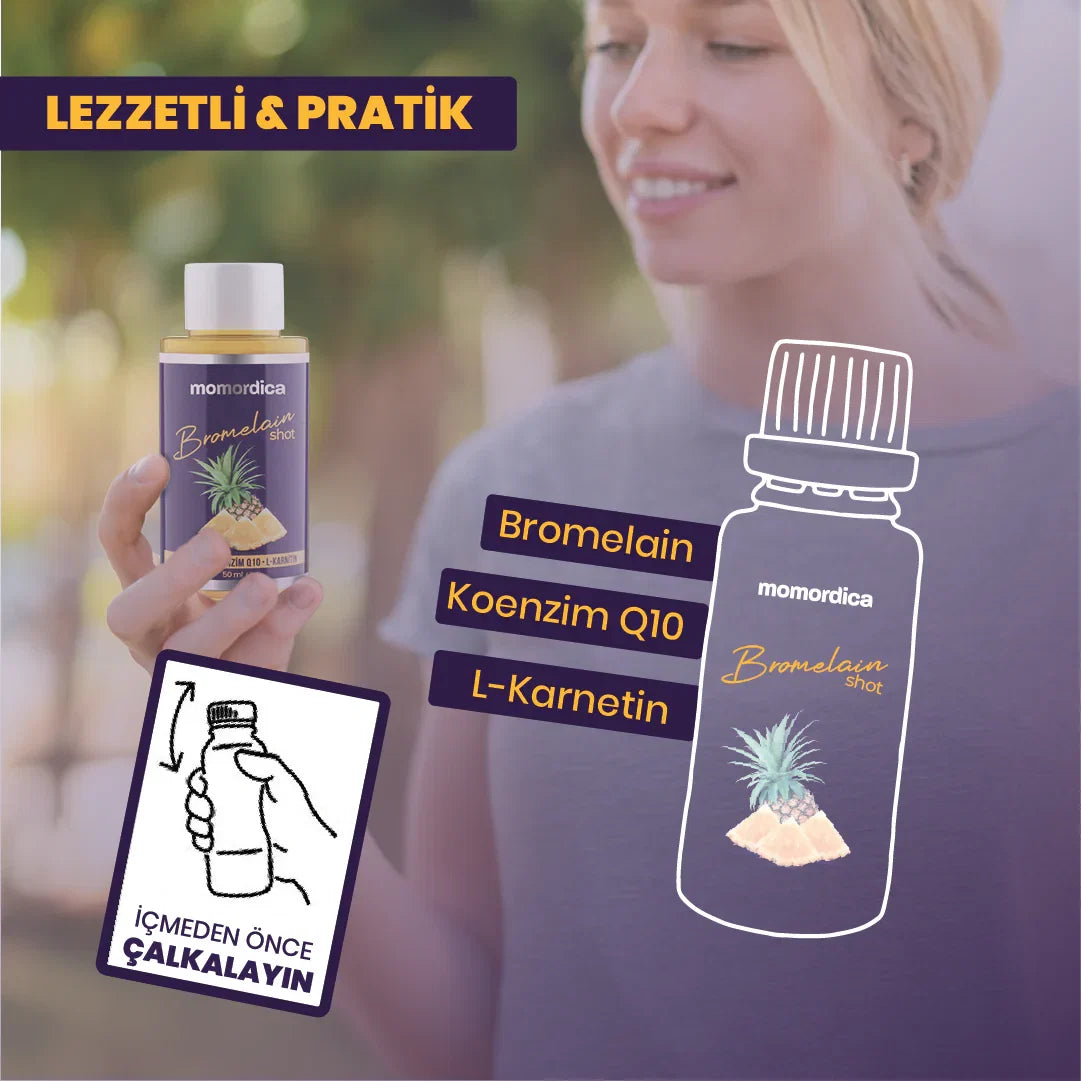 Momordica Bromelain Shot - 10 Adet