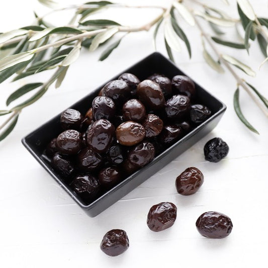 Olives noires naturelles de gros calibre, type « sele » - 500 g