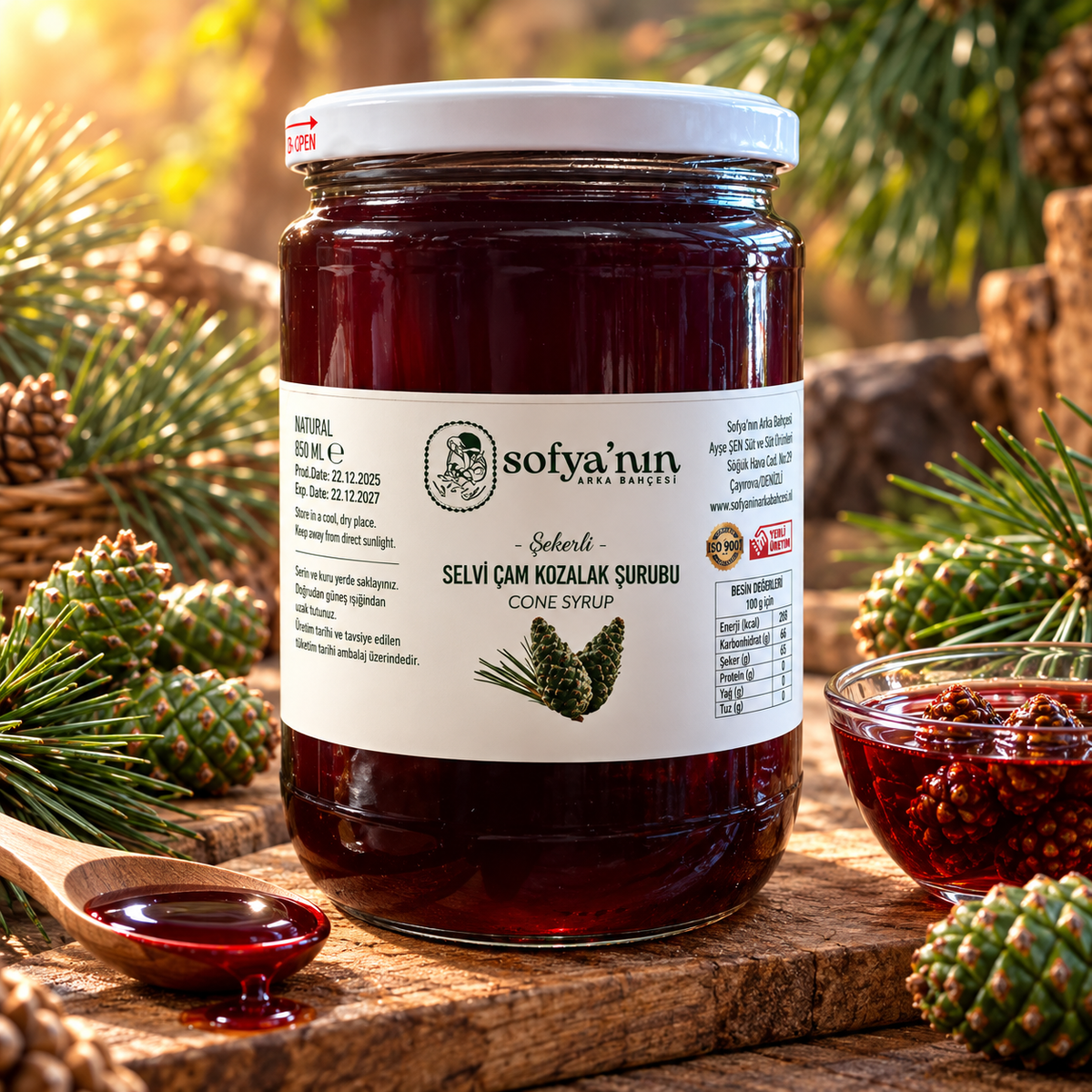Selvi Çam Kozalak Şurubu (Şekerli) – 860 ml