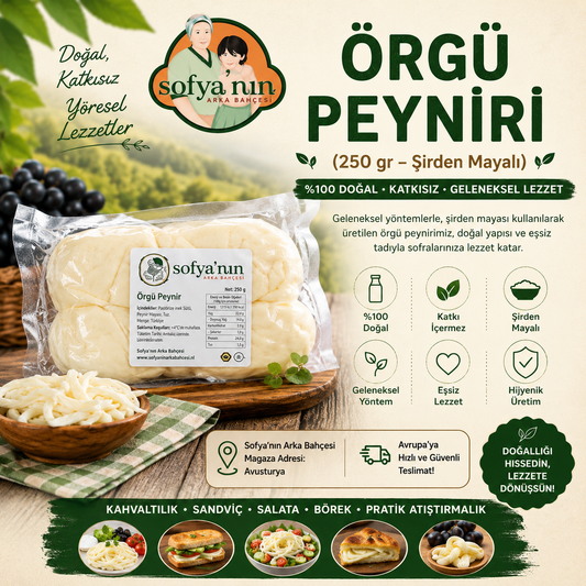 Örgü Peyniri (250 gr-Şirden Mayalı) Bahar Festivali Ürünü