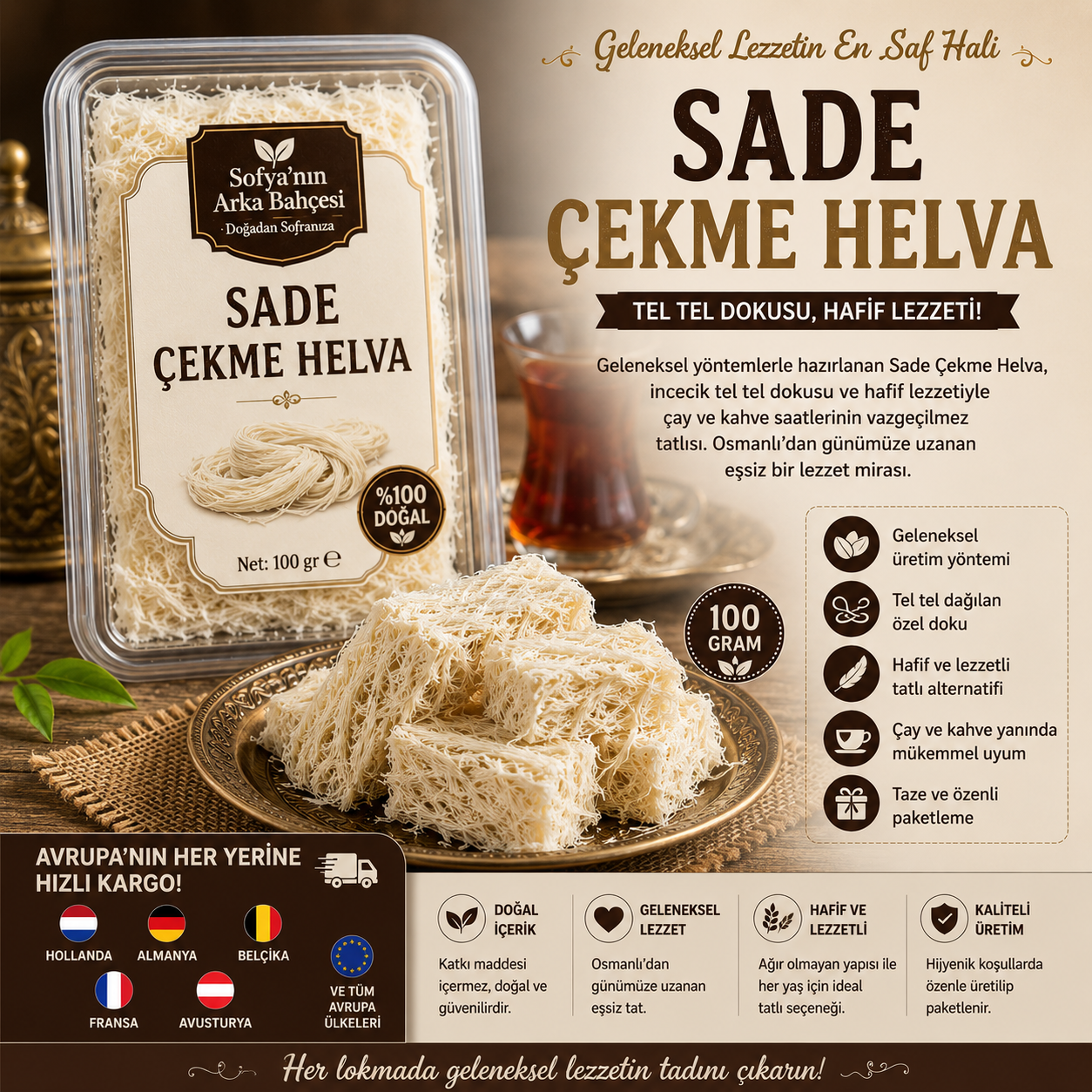 Sade Çekme Helva 250gr