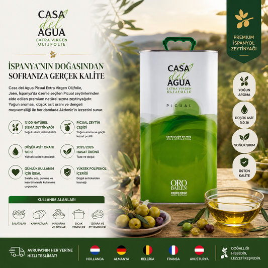 CASA DEL AGUA PICUAL EXTRA VIRGIN ZEYTİNYAĞI 5 LİTRE (İspanya)