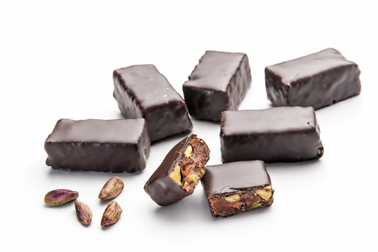 Çikolata Kaplı Antep Fıstıklı Dilim Cezerye - (450-500 gr)