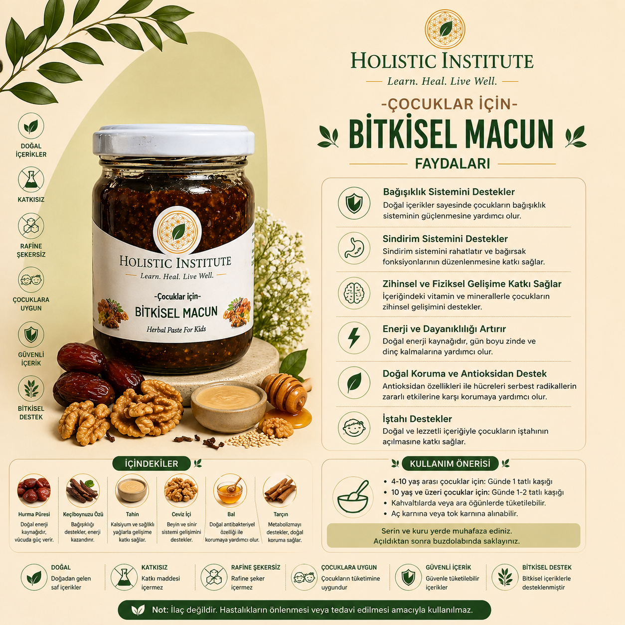 Çocuklar İçin Bitkisel Macun -  Doğal Destek, Güçlü Gelişim