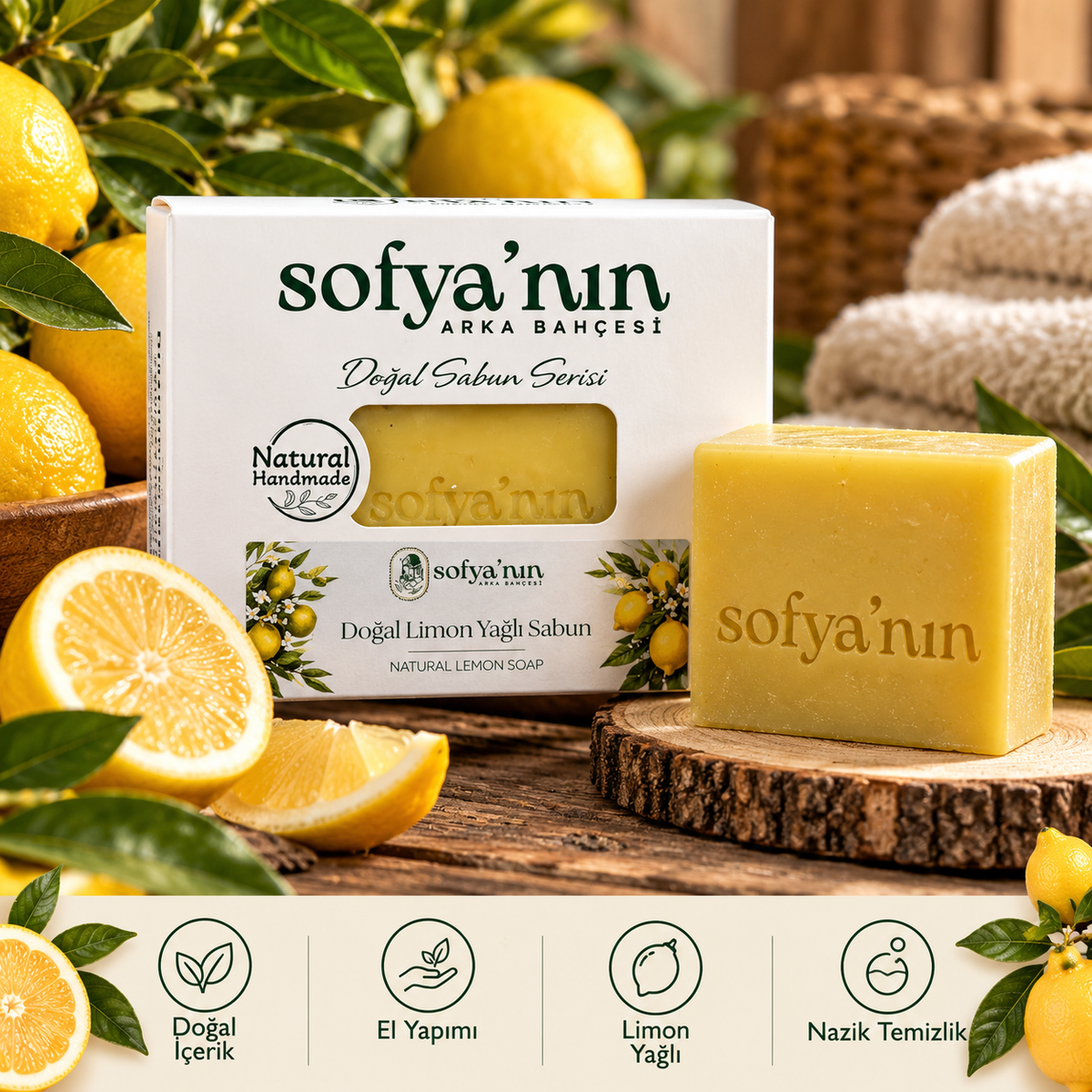 Sofya'nın Arka Bahçesi – Doğal Limon Yağlı Sabun