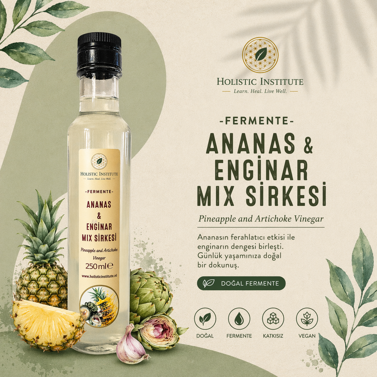 Ananas - Enginar Mix Sirke (Karaciğer ve Sindirim Desteği)