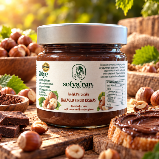 Crème de noisettes au cacao avec éclats de noisettes – 200 g