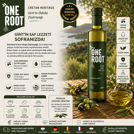 Girit HERITAGE ONE ROOT EXTRA VIRGIN ZEYTİNYAĞI 500ML