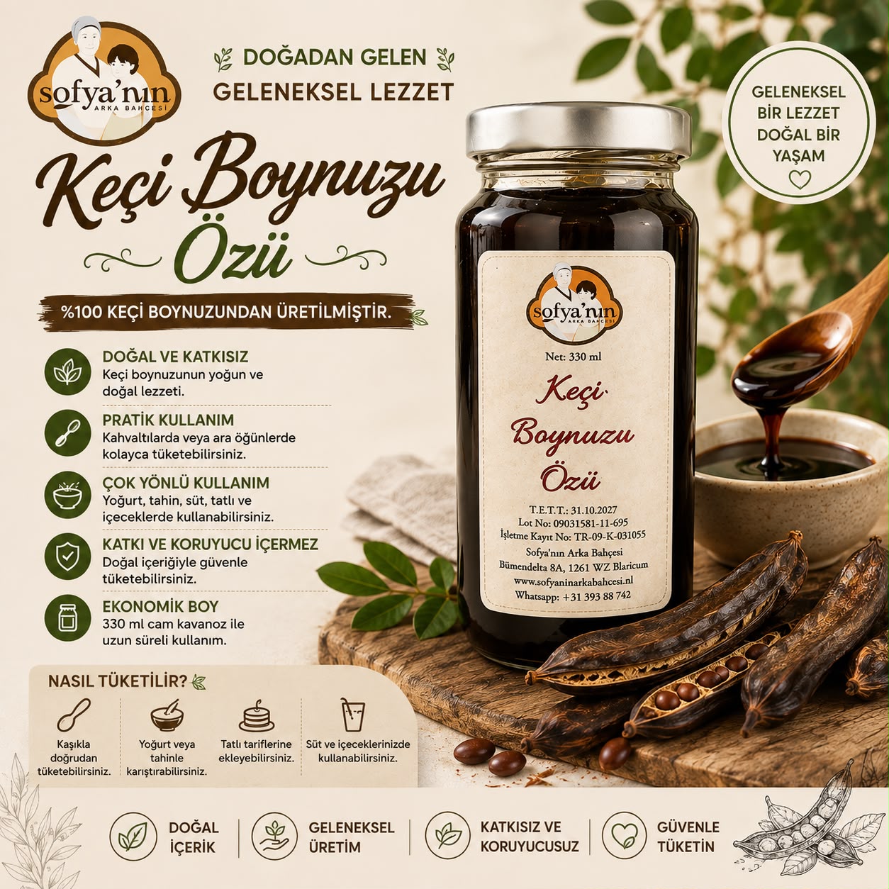 Sofya’nın Arka Bahçesi Keçi Boynuzu Özü – 330 ml