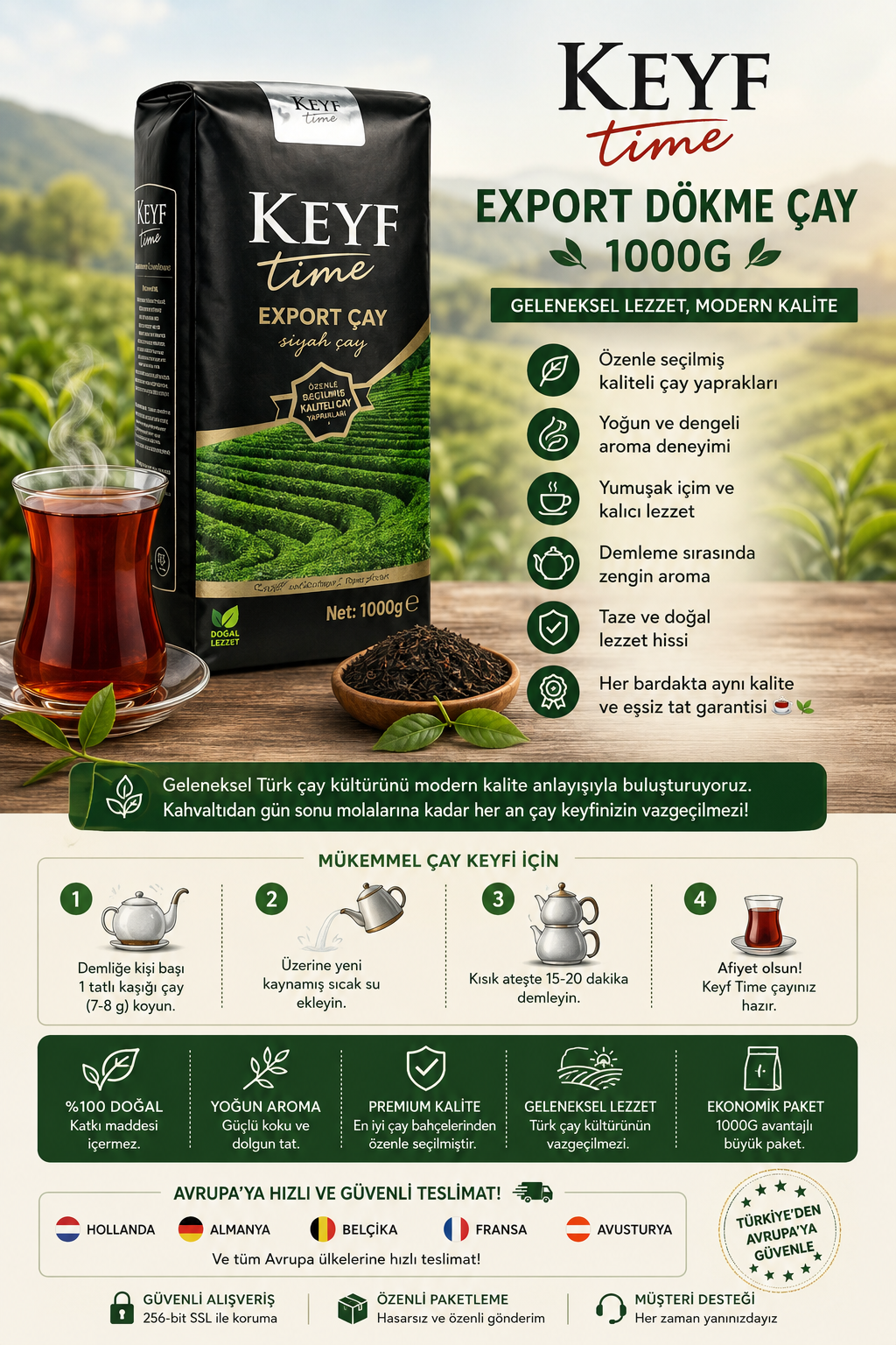 Keyf Time Export Dökme Siyah Çay – 1000G