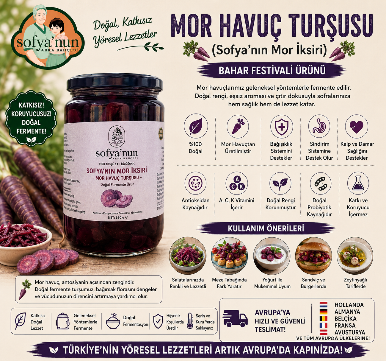 Mor Havuç Turşusu (Sofya'nın Mor İksiri) - Bahar Festivali Ürünü