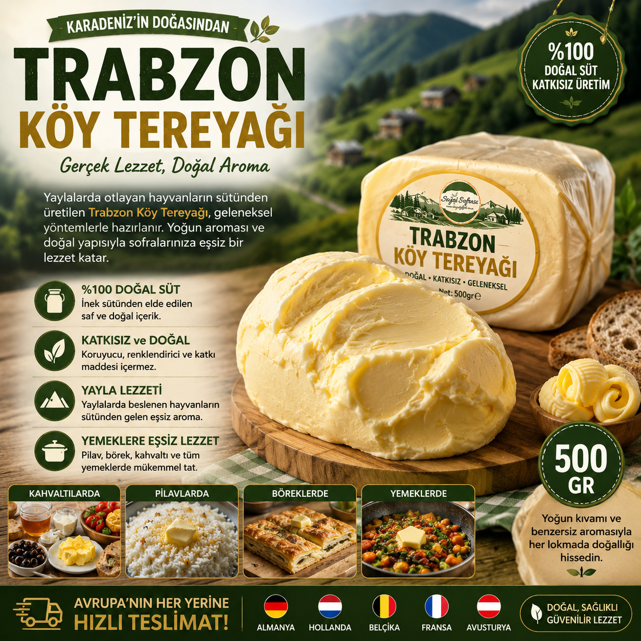 Trabzon Köy Tereyağı - 500gr
