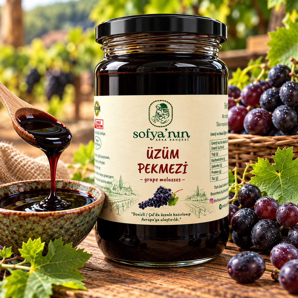 Zwarte Druivenmelasse 800 gr