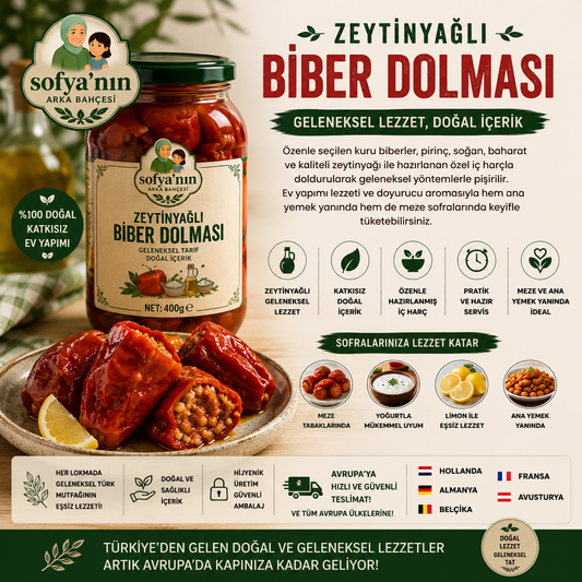 Zeytinyağlı Biber Dolması - 400g