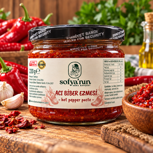 معجون الفلفل الحار 220 جم | طبيعي منزلي الصنع | Hot Pepper Paste Europe