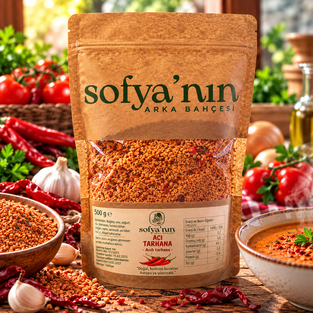 Geleneksel Acı Tarhana (Ev Yapımı - 500 gr)