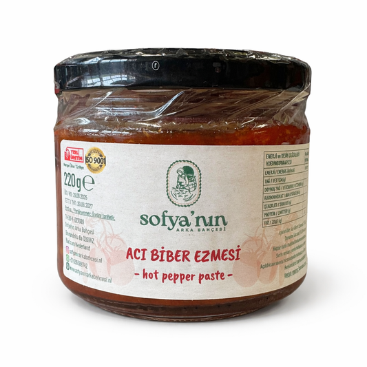 Acı Biber Ezmesi 220 gr | Doğal Ev Yapımı | Hot Pepper Paste Europe