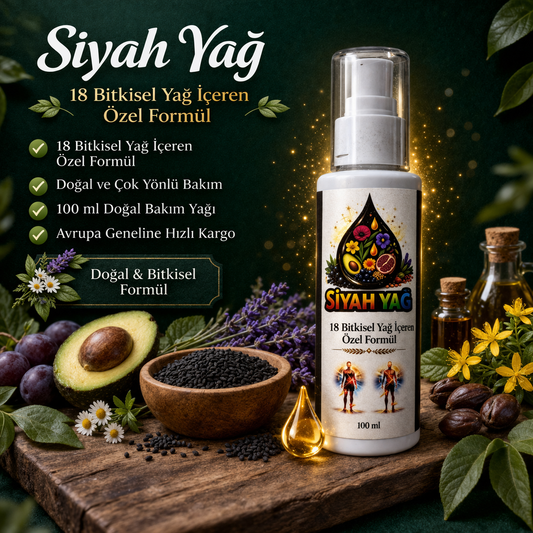 Siyah Yağ – 18 Bitkisel Yağ İçeren Özel Formül (100 ml)
