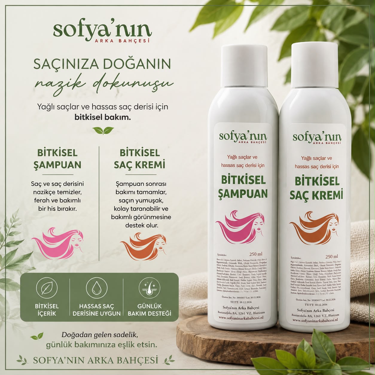 Bitkisel Şampuan & Bitkisel Saç Kremi – (250 +250 ml)