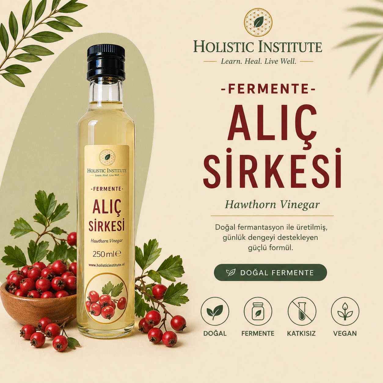Alıç Sirkesi (Fermente) Kalp ve Denge Desteği