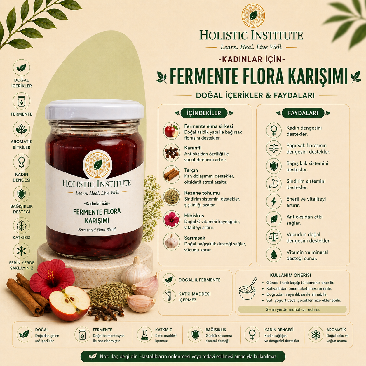Fermente Flora Karışımı - Kadınlar İçin Doğal Denge