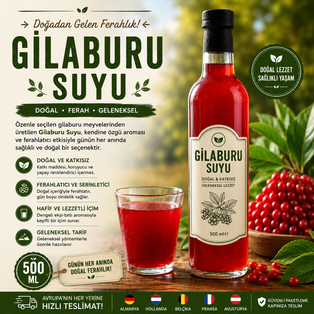 Gilaburu Suyu  - 500 ml