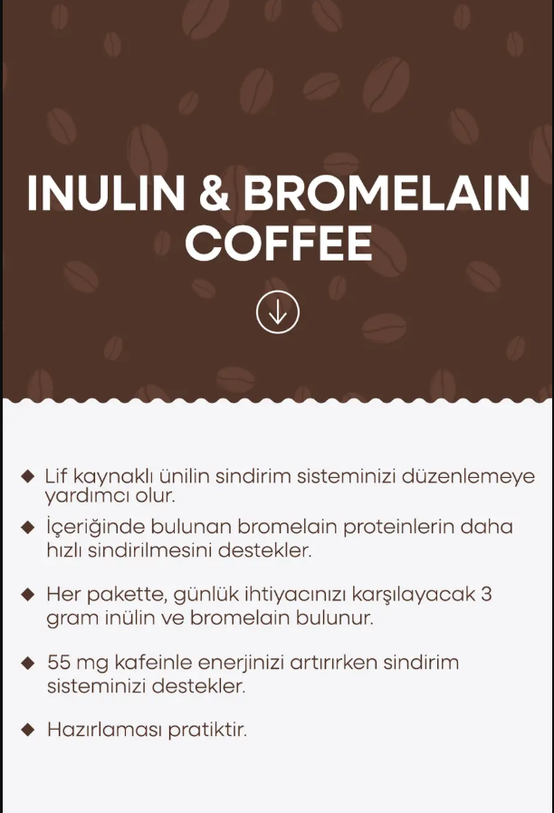 Herbamina İnülin & Bromelain Kahvesi (30 x 3g)
