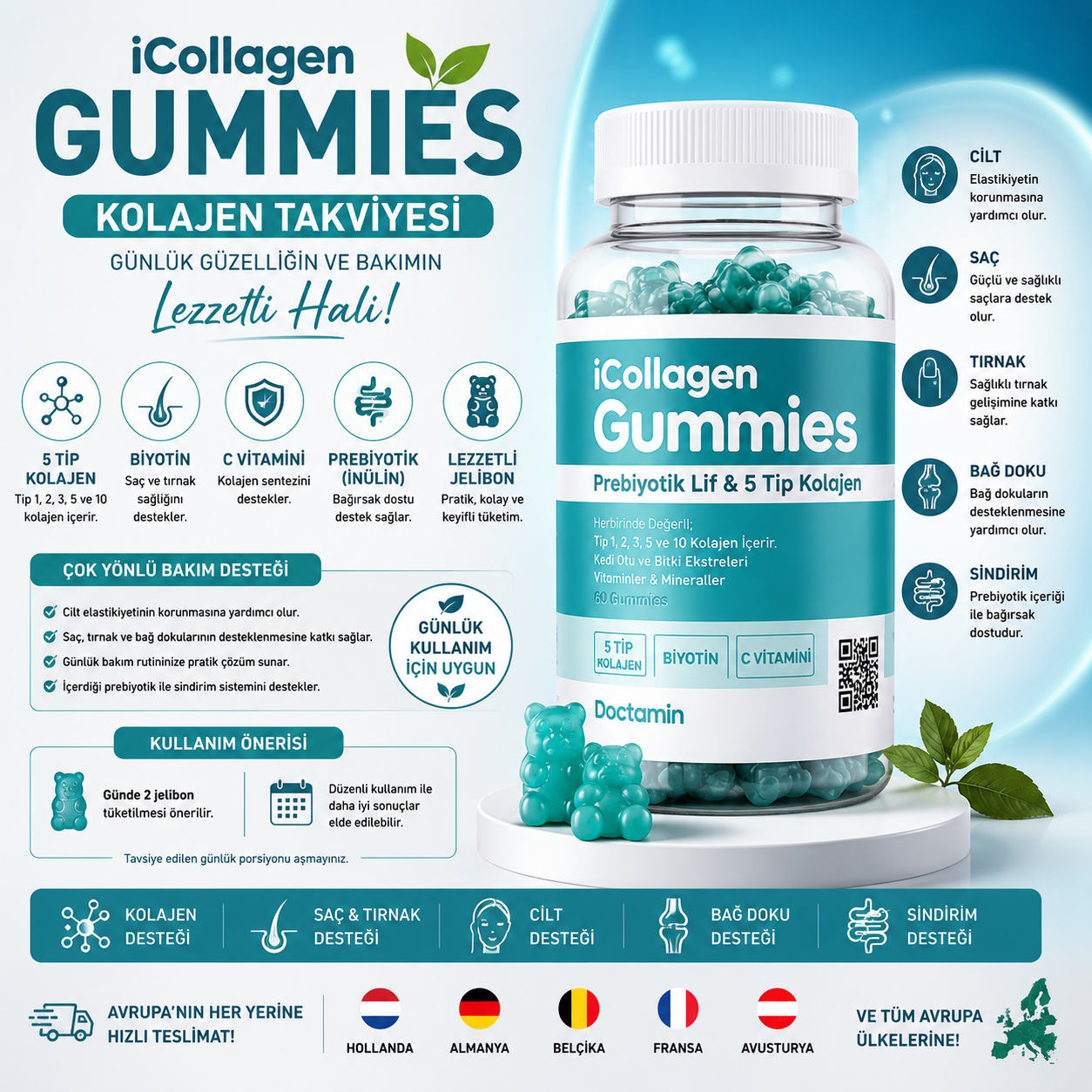 iCollagen Gummies Kolajen Takviyesi