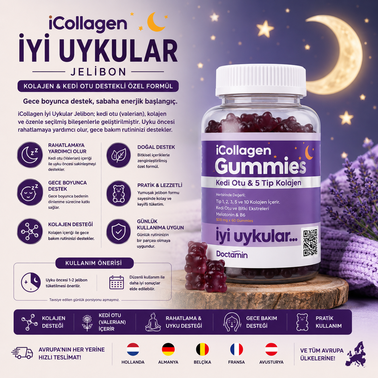 iCollagen İyi Uykular Jelibon
