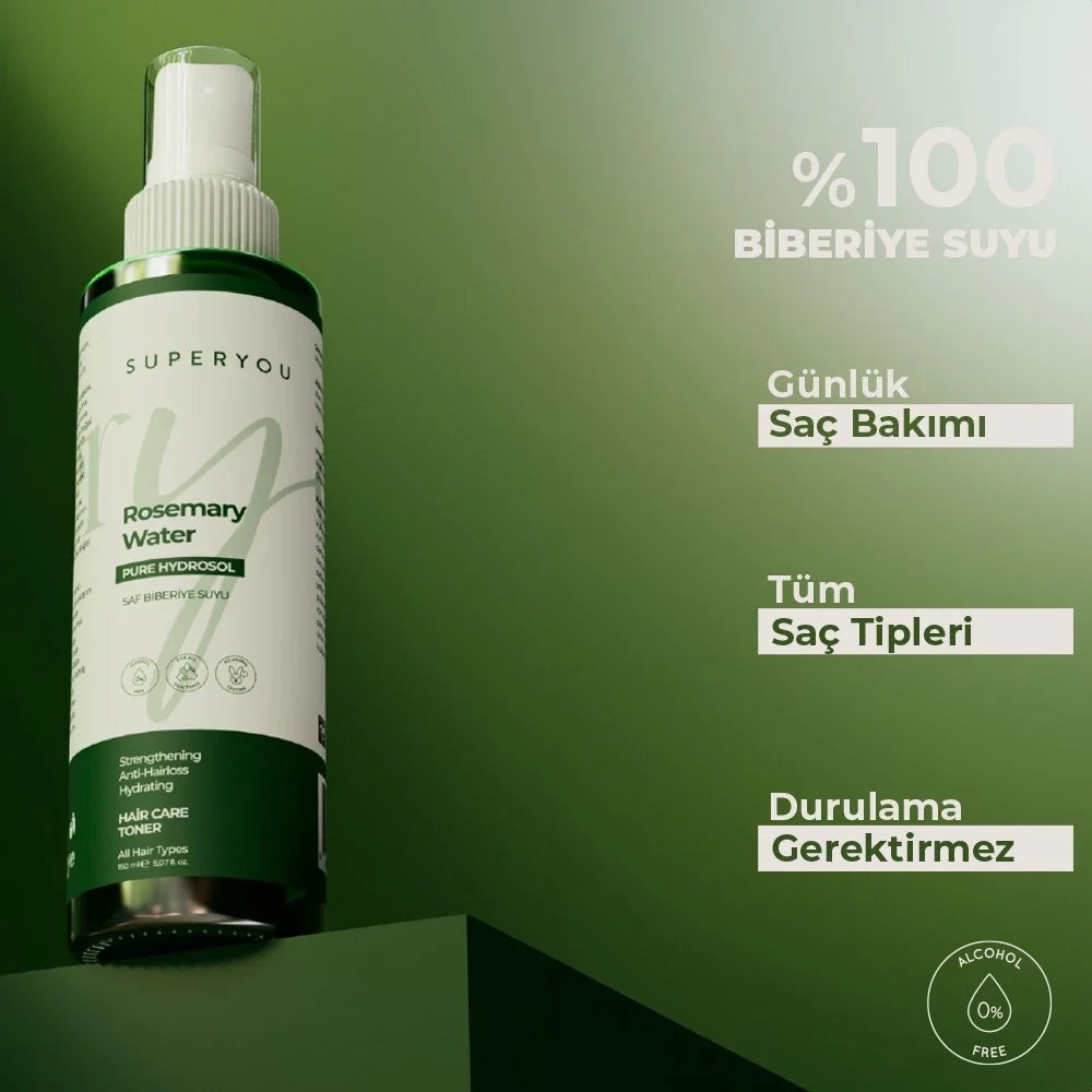 Superyou - Biberiye Suyu Güçlendirici ve Dökülme Önleyici Saç Toniği 150ML