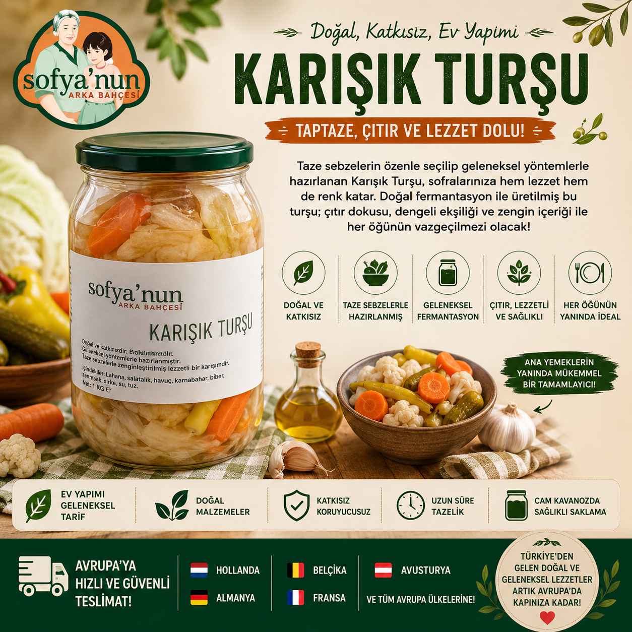 Gemengde Augurken 1 KG