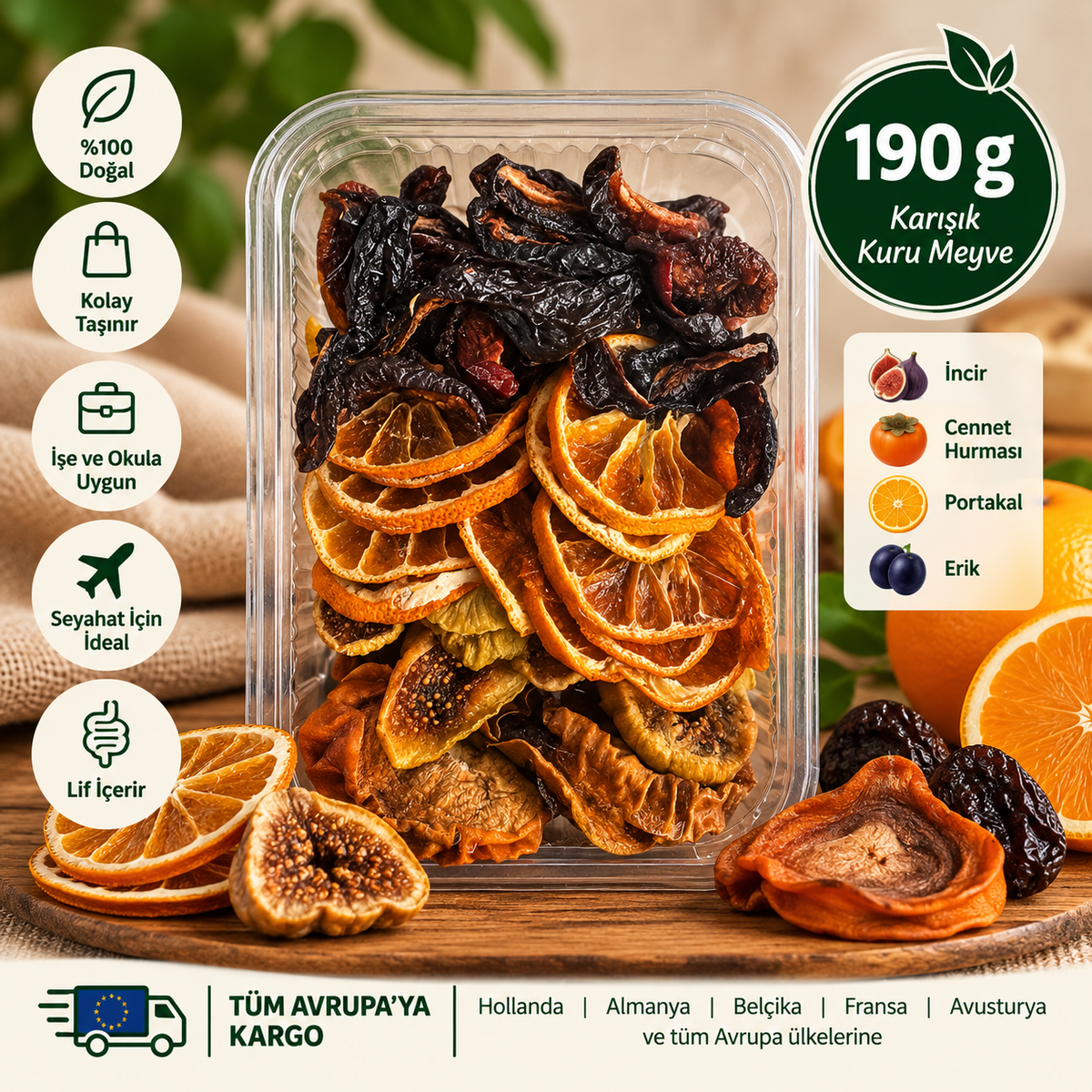 Karışık Kuru Meyve – 190 g