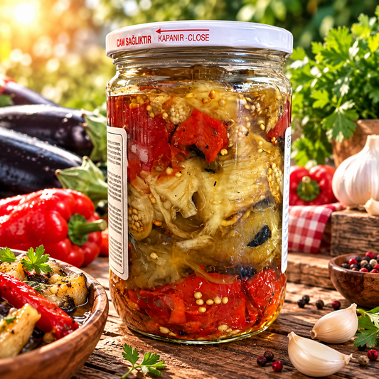 Aubergines, tomates et poivrons grillés - 860 g