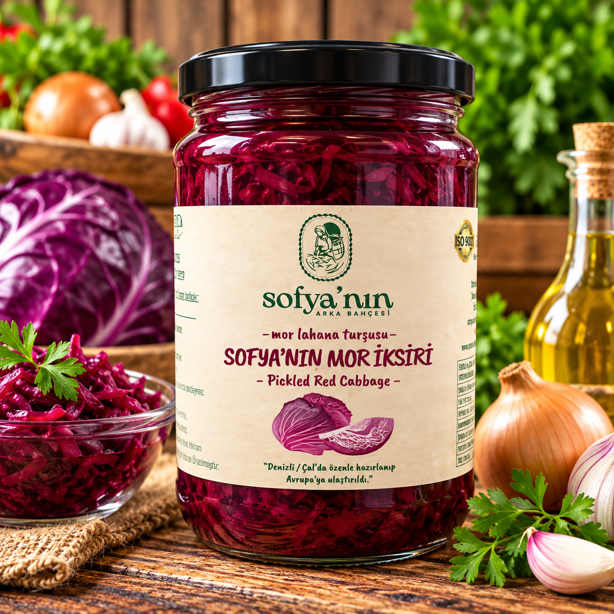 Mor Lahana Turşusu - Dilimli - (860 gr)