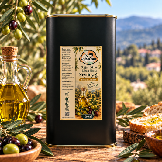 Olio extra vergine di oliva estratto a freddo, raccolta precoce - 1000 ml (Hatay)