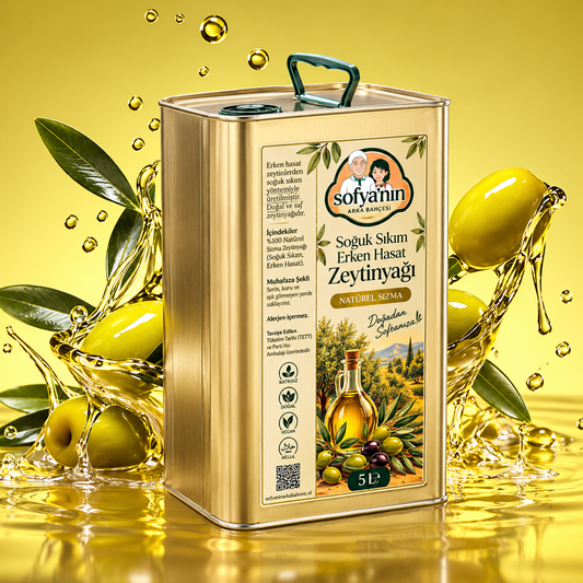 Huile d'olive extraite à froid - 5 litres (Hatay)