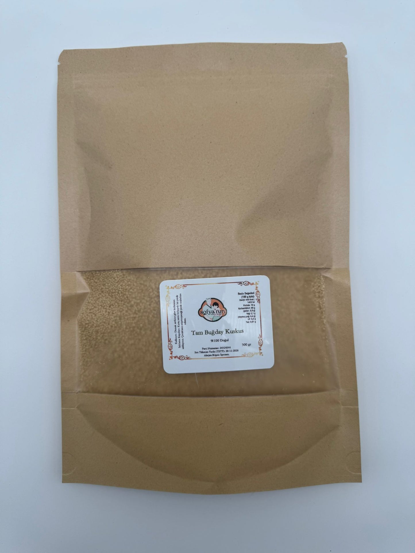 Doğal Tam Buğday Kuskus (500 gr)