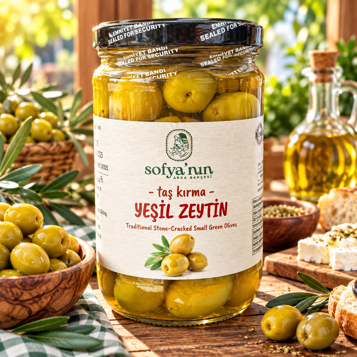 Taş Kırma İri Yeşil Zeytin – 500 g