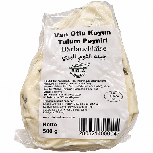 Formaggio di pecora in salamoia con erbe di Van – 500 g